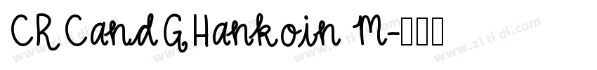 CRCandGHankoin M字体转换
